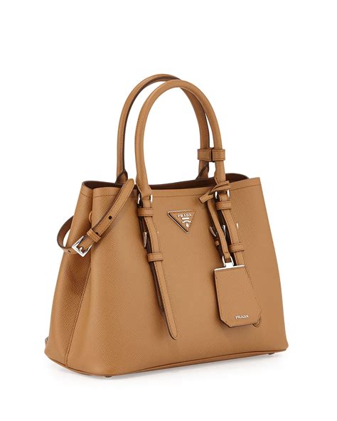 prada saffiano cuir double bag sale|More.